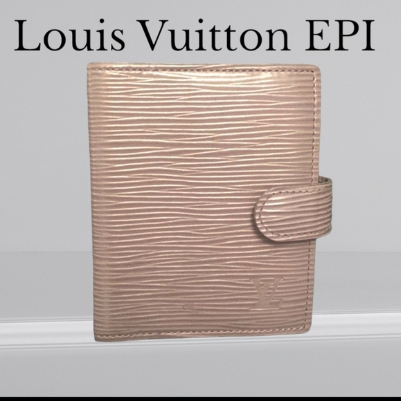 Louis Vuitton Handbags - Louis Vuitton Champagne Pink Epi Card Holder Wallet with Pen- Code